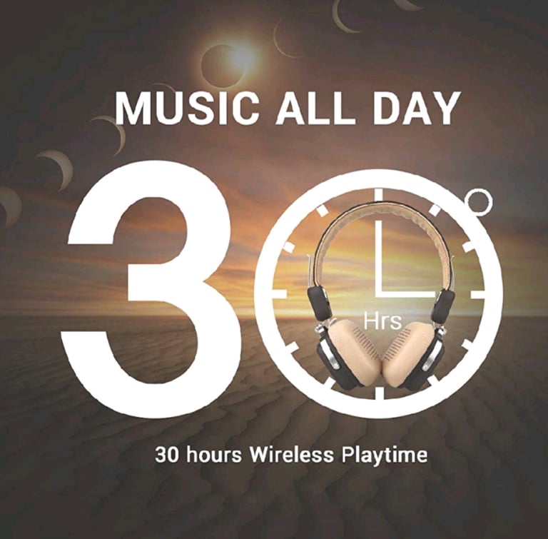 Premium quality wireless foldable headphones with deep bass 