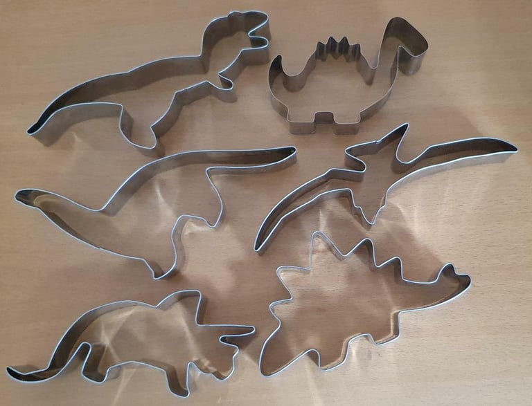 image for 6 Stainless steel dinosaur cookies cutter