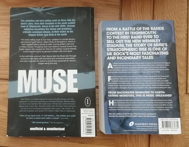 Muse Inside The Muscle Museum & Out Of This world Paperback Books