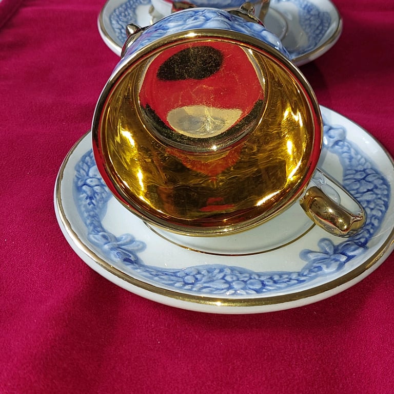 Capodimonte Gold plated Cherub Tea Set