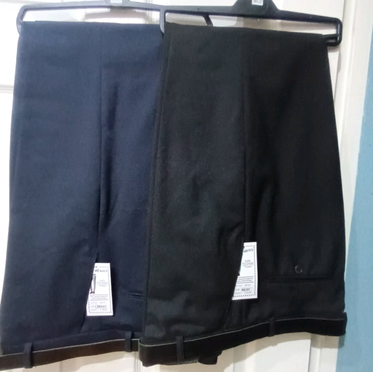 image for  2 pairs of Staypress trousers 38 w 27 L