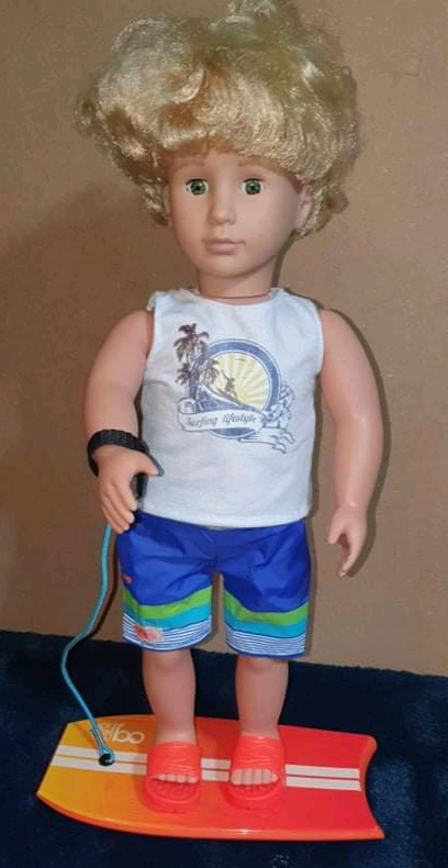 image for Our generation Gabe Boy doll with surfboard