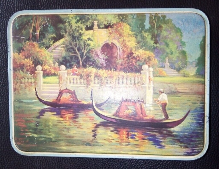 image for Vintage Toffee Tin with Gondola picture