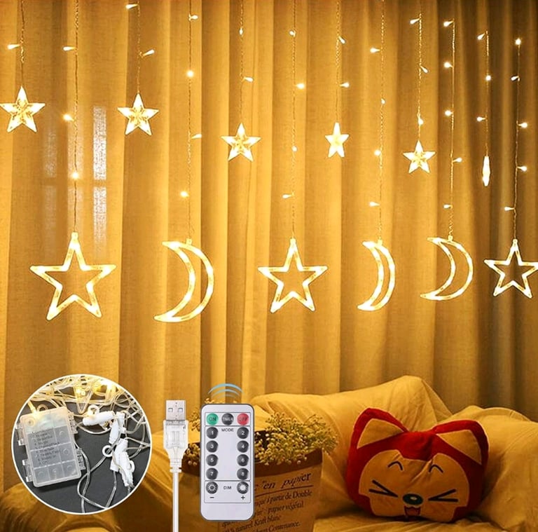 image for Window/curtain lights, Christmas lights, warm white, NEW 