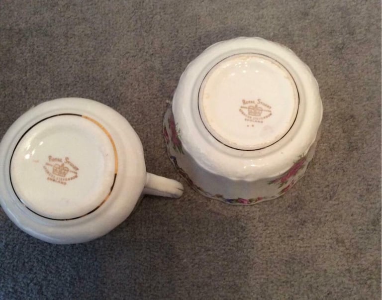Royal Stuart Sugar Bowl and Creamer
