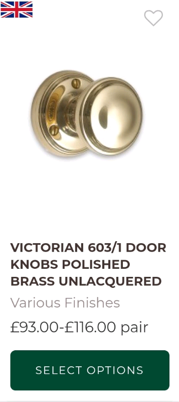 image for Brass Art Victorian Door Knob