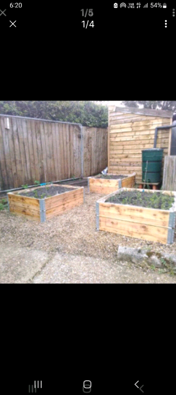 image for Wooden pallet collar allotment raised flower beds 