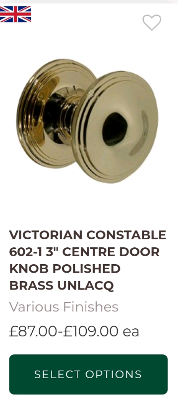 image for Brass Art Constable Door Knob