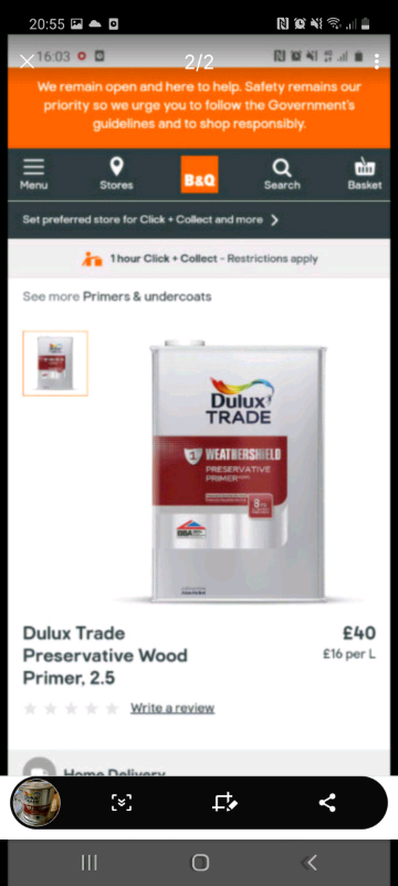 Dulux weathershield preservative primer