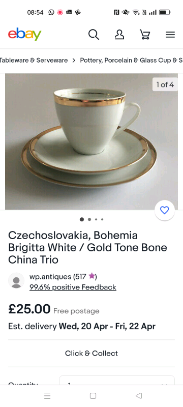 Beautiful Bohemia Brigitta coffee / tea set 