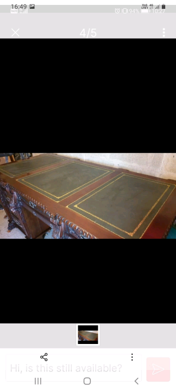 image for 1940 chippendale revival partners desk