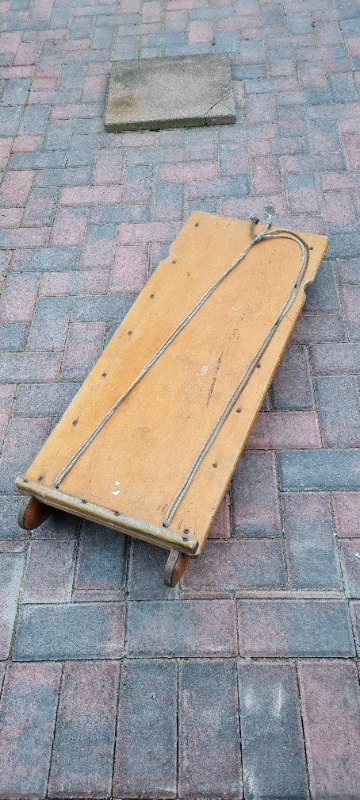 Collectible old vintage wooden sledge 1950s 60s 70s: