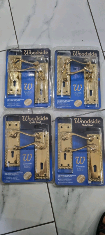 image for 4 sets Woodside Gold Seal Geo Lock GSG102 Door