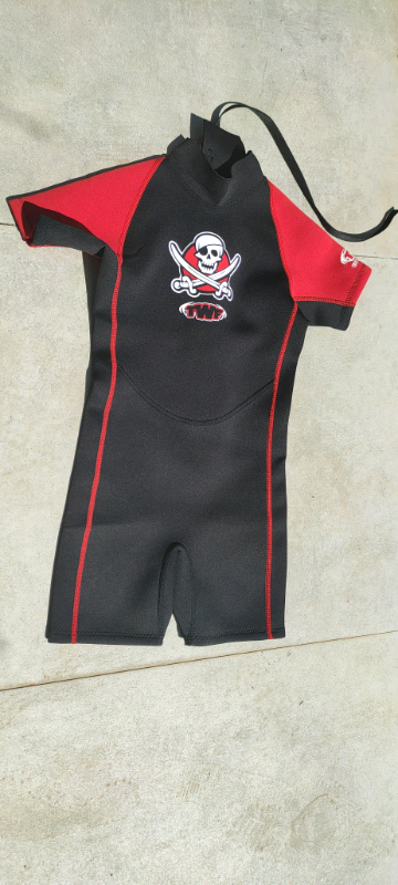 image for TWF pirate wetsuit shortie, 8-9 yrs