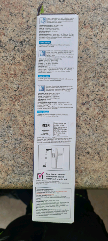 Genuine samsung fridge filter
