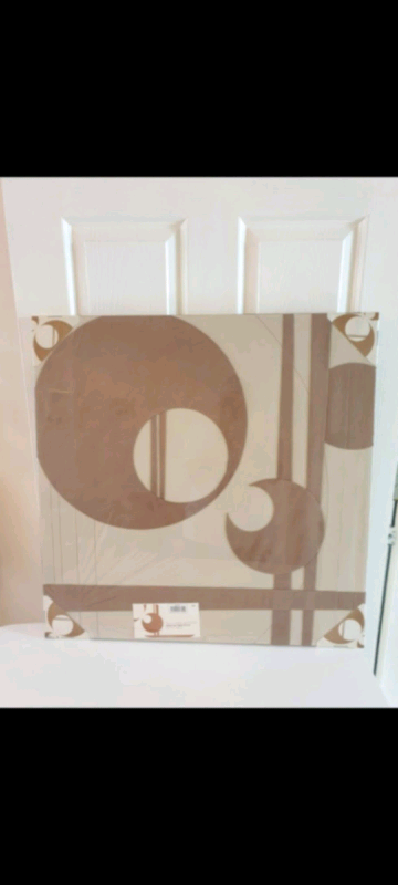 image for Abstract faux leather and suede wall piece.