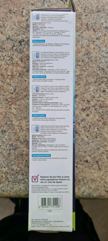 Genuine samsung fridge filter