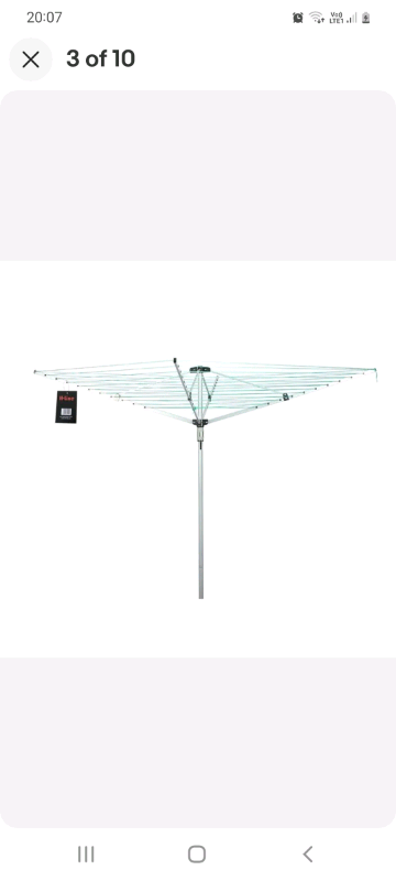 Washing line dryer 4 arms standing