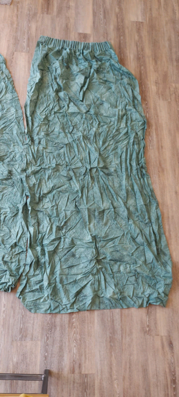 image for Long Green Curtains - Living Room, Bedroom, Dining Room