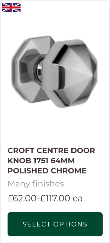 image for Croft Centre Door Knob