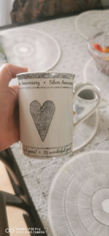 Set of silver Anniversary cups