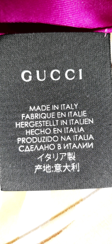 Genuine GUCCI Silk Scarf with GG Flora Print RRP £335
