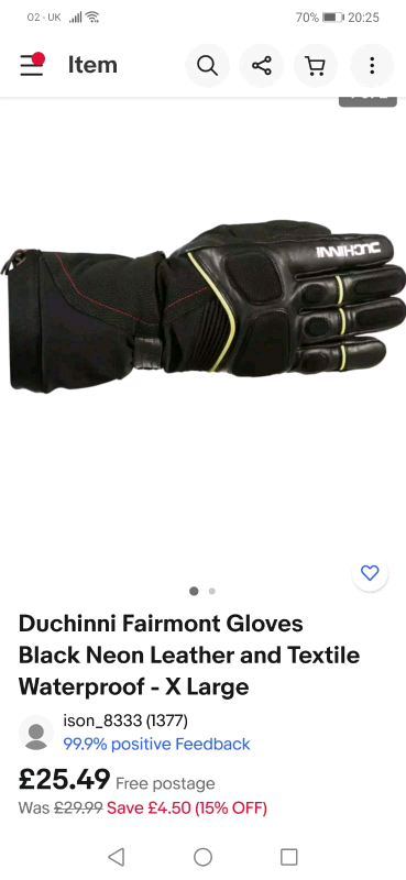 Duchinni Fairmont Gloves Black Neon