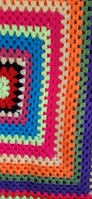 Crochet blanket. . . . . . . . . .
