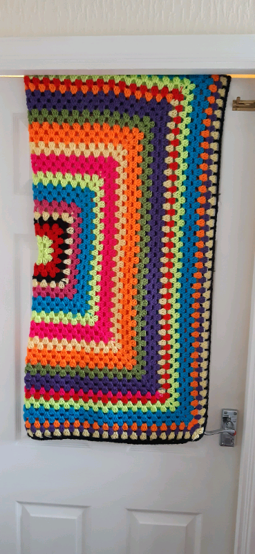 Crochet blanket. . . . . . . . . .