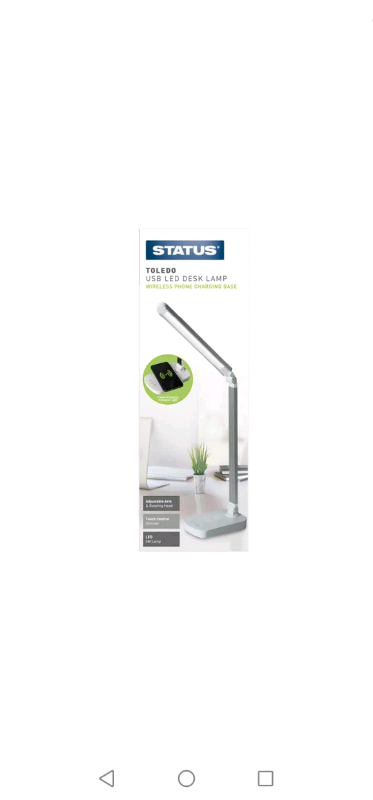 image for USB LED Wireless Phone Charging Desk Lamp Brand NEW 