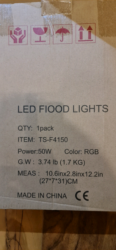 50W LED FLOODLIGHT RGB COLOUR CHANGE 
