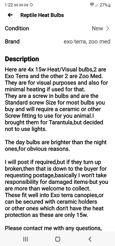 EXO TERRA/ZOO MED TARRANIUM BULBS