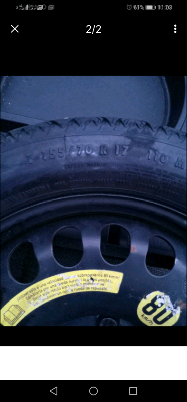 Mercedes-Benz spare tyre 