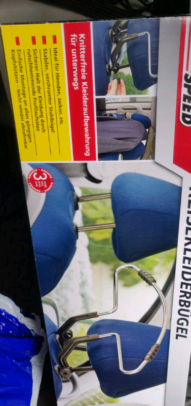  2x CAR HEADREST MOUNT METAL COAT HANGER FOR SUITE
