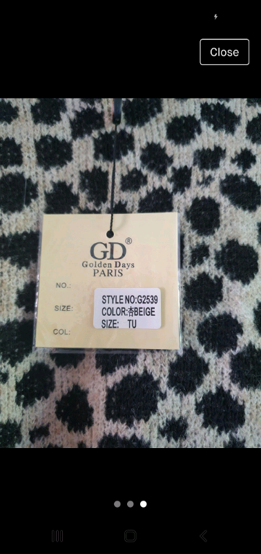 Leopard print sequins jumper