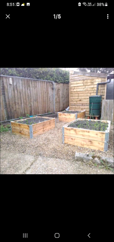 image for Wooden pallets collars (rised flower bed allotments)