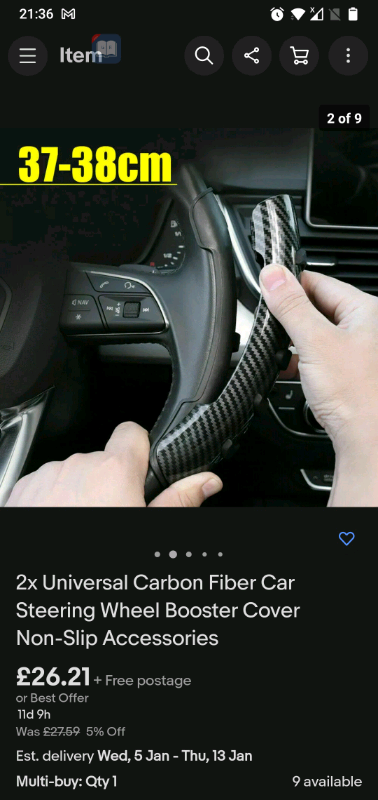 Universal steering wheel spinner knob booster steering wheel