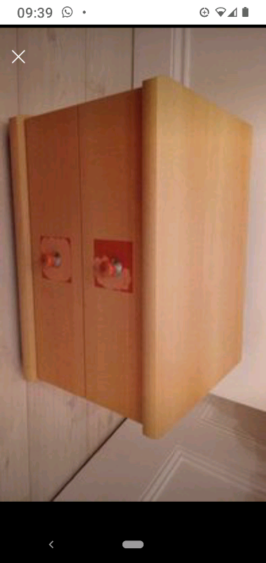 Bedside cabinets beech effect X 2 heavy 2 drawers each