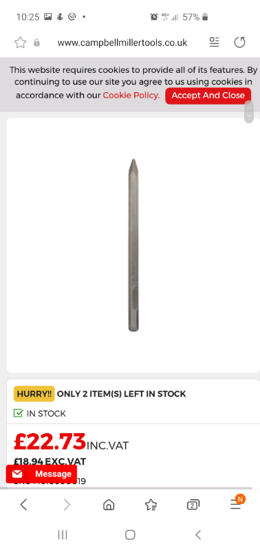 Concrete breaker tips 