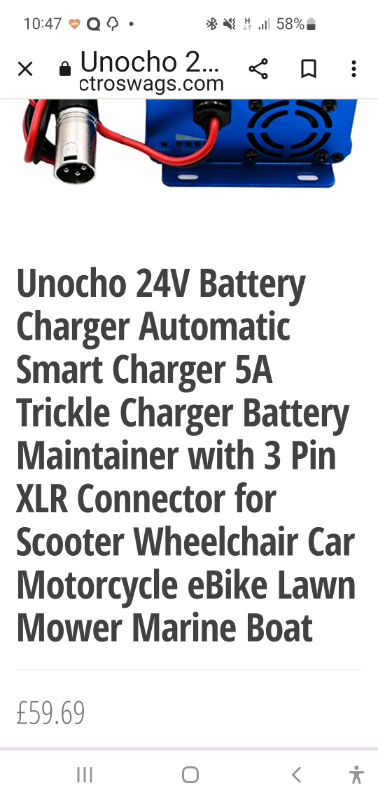 New boxed 24V auto battery charger retails £59