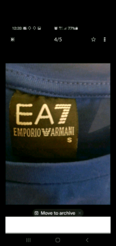 EA7 T-SHIRT small adult (REDUCED from £45)
