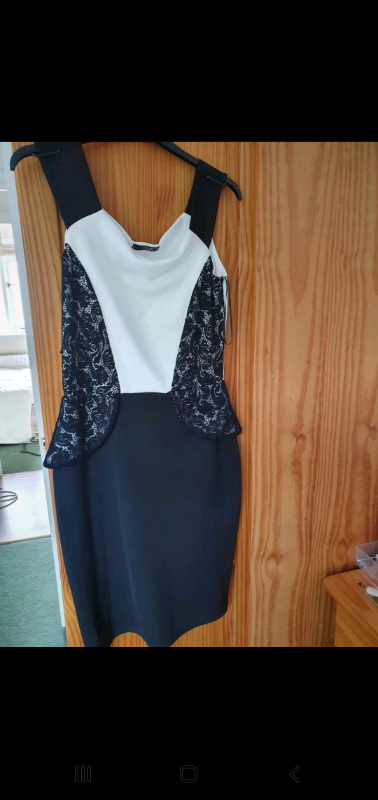 image for Quiz dress peplum style with lace