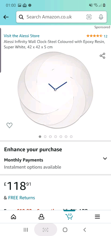 Alessi Infinity Wall Clock 