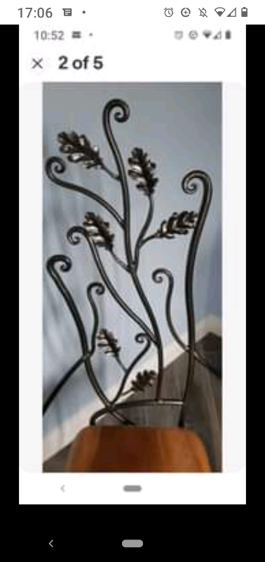 Handmade unique wood carved & iron occasion chair/decorative display c