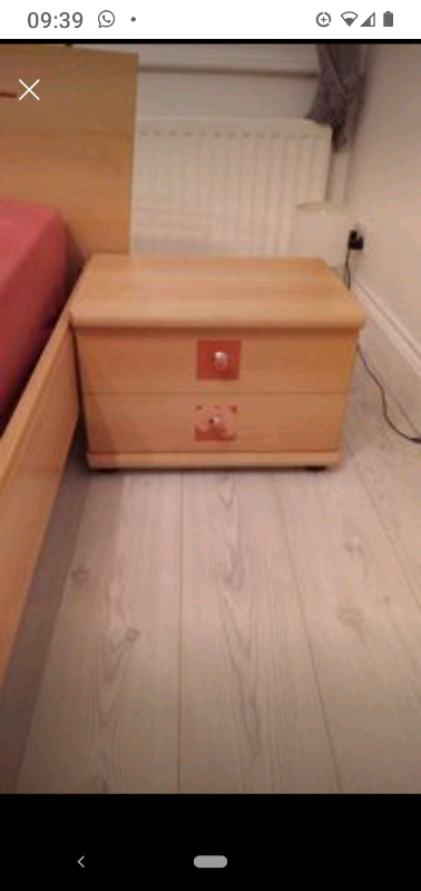 image for Bedside cabinets beech effect X 2 heavy 2 drawers each