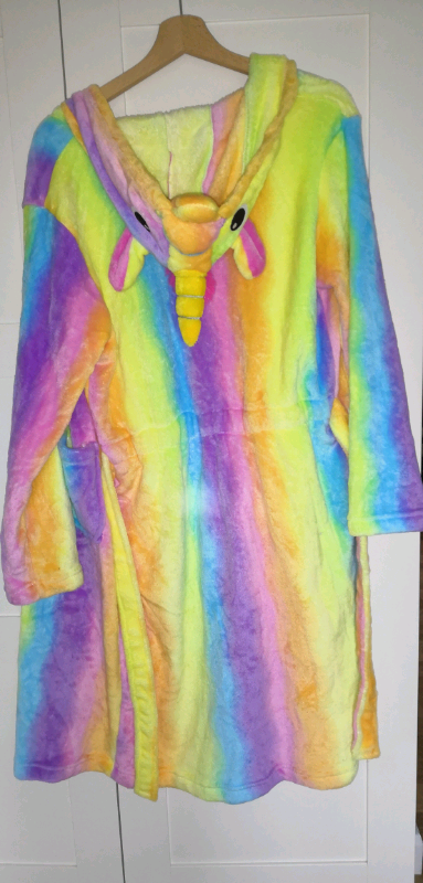New Girls Soft & Cosy Unicorn Dressing gown size 13-14years 