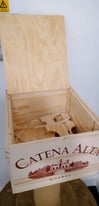 Wooden French Italian Wine Boxes 
