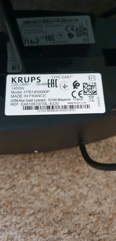 Krups EA8100 Automatic Coffee Machine espresso 1.8l 15bar beans cappuc