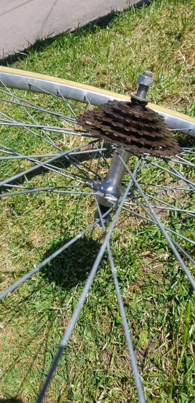 26" BIKE WHEELS SET OF 2 FRONT AND REAR GREAT  CONDITION 