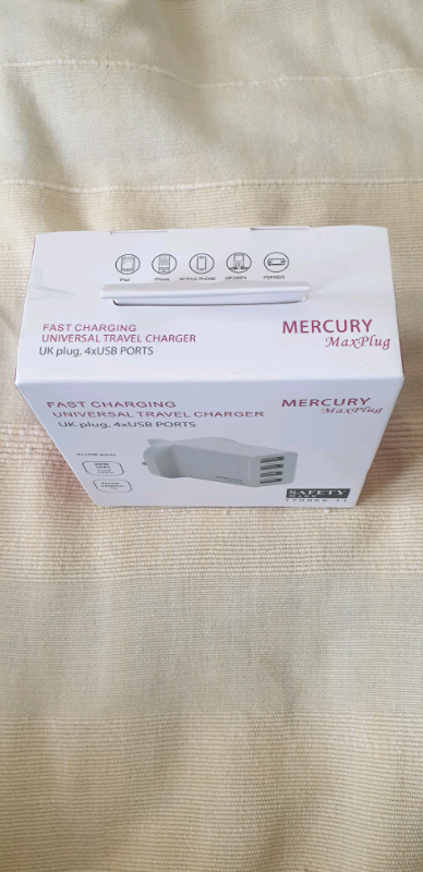 4 X USB FAST CHARGING PLUG ADAPTER 